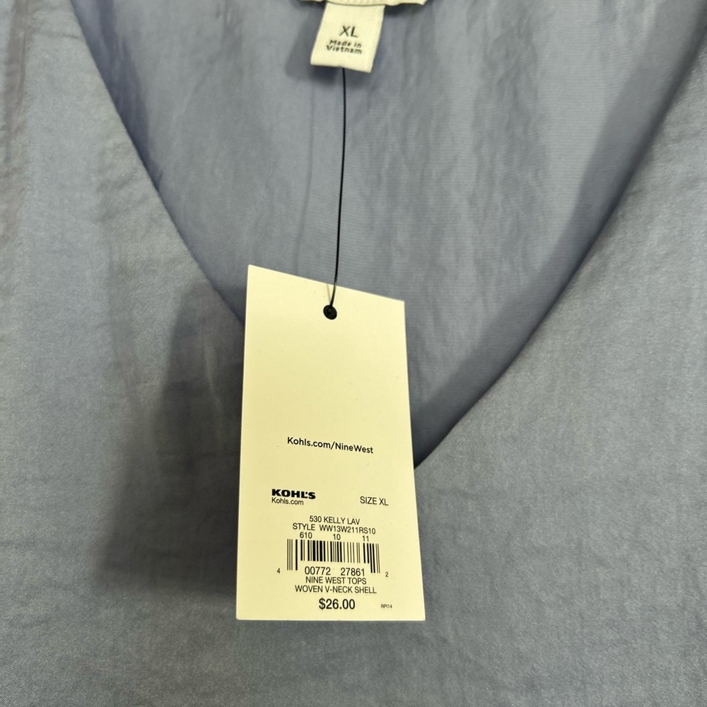 Blue V-Neck Top